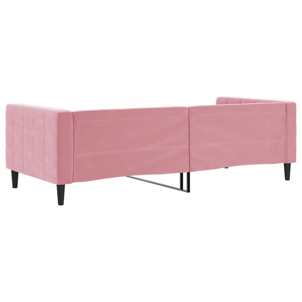 Lit de repos sans matelas rose 90x200 cm velours - XIOS