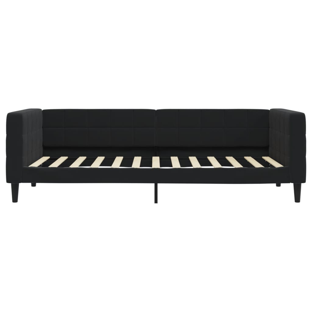 Lit de repos sans matelas noir 90x200 cm velours - XIOS