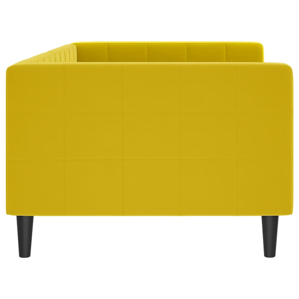 Lit de repos sans matelas jaune 90x200 cm velours - XIOS