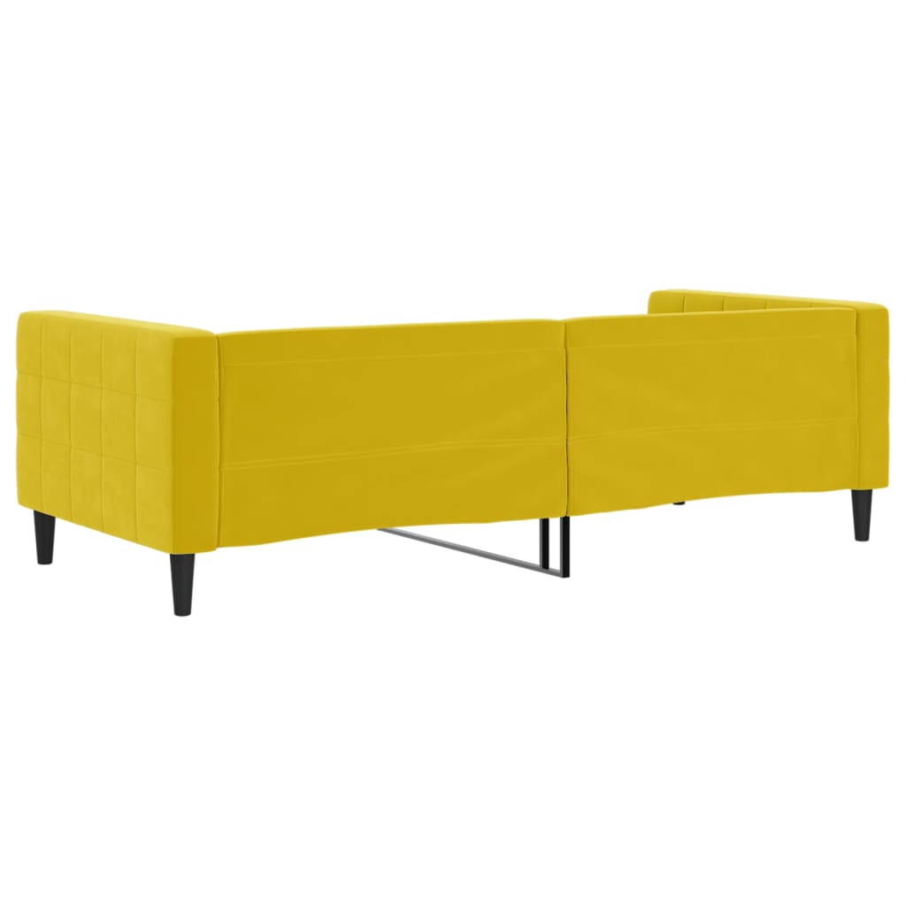Lit de repos sans matelas jaune 90x200 cm velours - XIOS