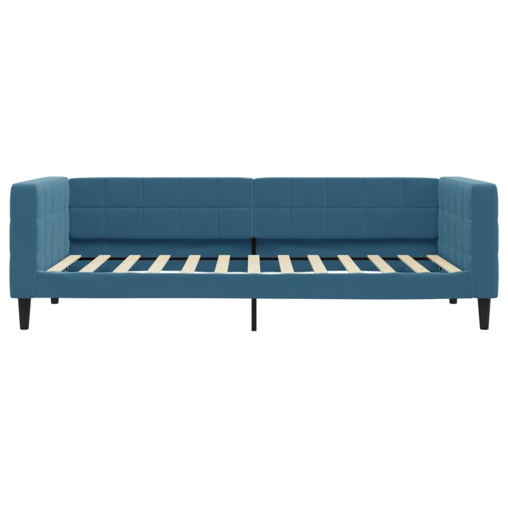 Lit de repos sans matelas bleu 100x200 cm velours - XIOS