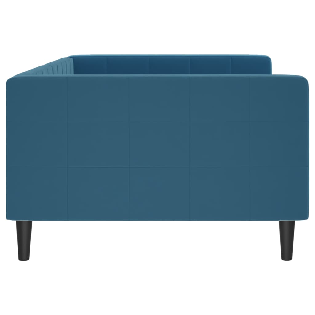 Lit de repos sans matelas bleu 100x200 cm velours - XIOS