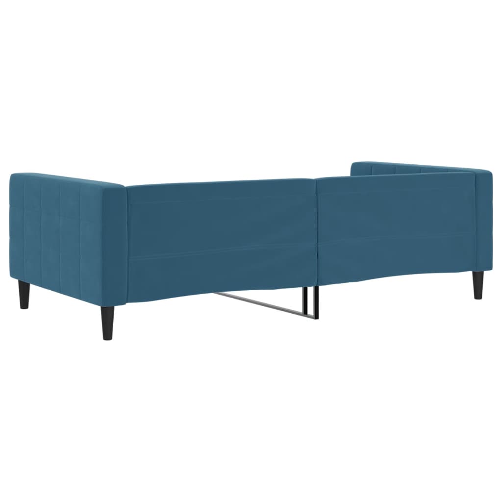 Lit de repos sans matelas bleu 100x200 cm velours - XIOS