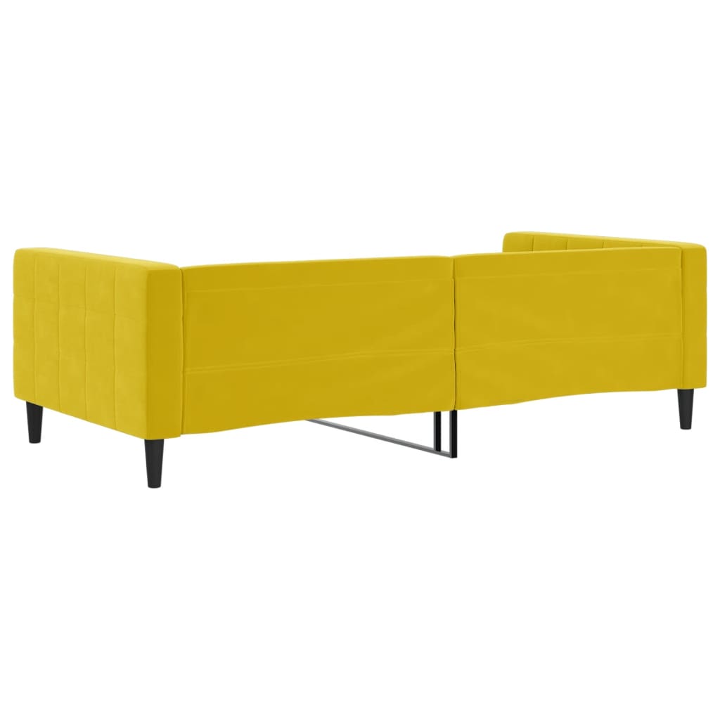 Lit de repos sans matelas jaune 100x200 cm velours - XIOS