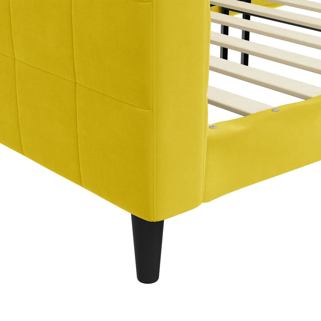 Lit de repos sans matelas jaune 100x200 cm velours - XIOS