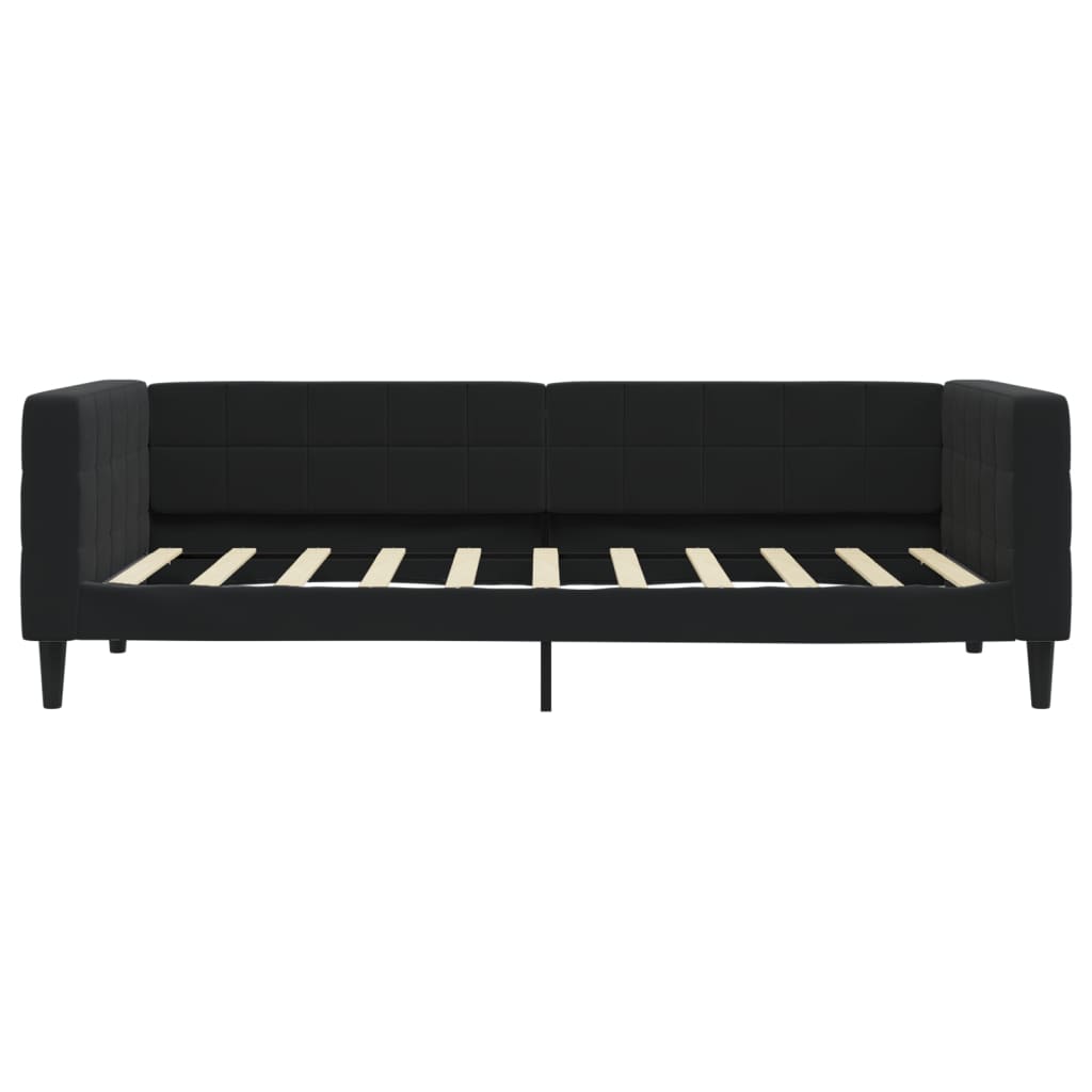 Lit de repos sans matelas noir 90x190 cm velours - XIOS