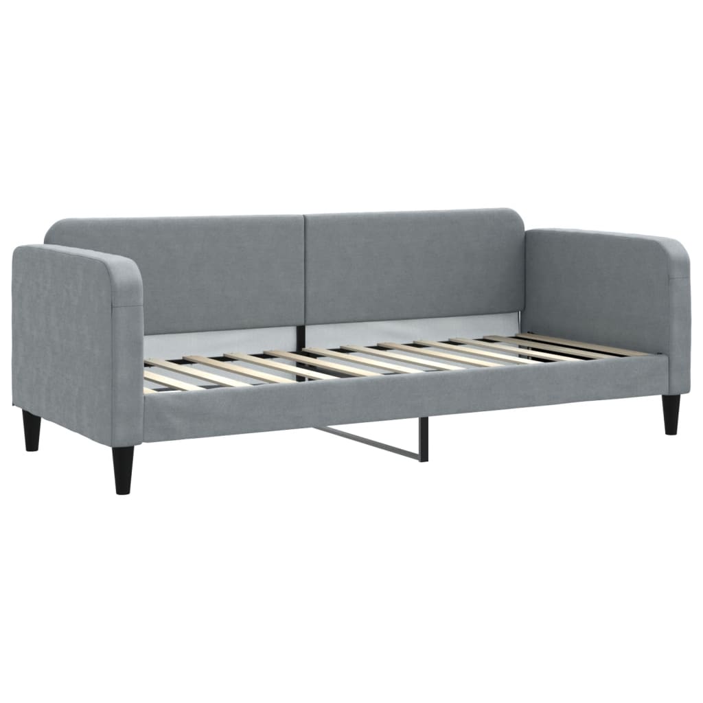 Lit de repos sans matelas gris clair 80x200 cm tissu - XIOS