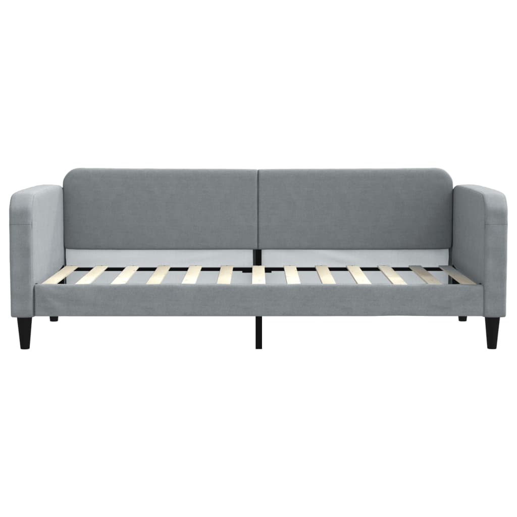 Lit de repos sans matelas gris clair 80x200 cm tissu - XIOS
