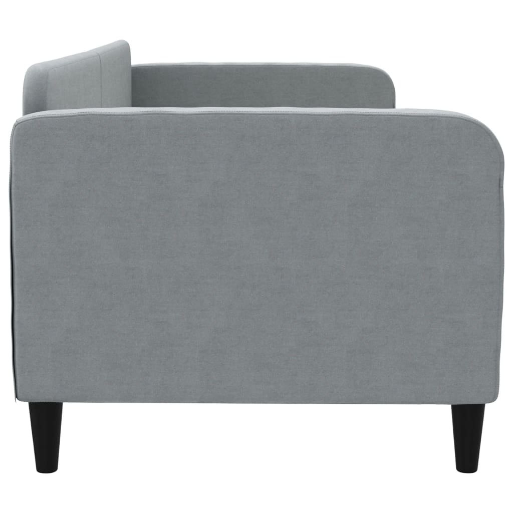 Lit de repos sans matelas gris clair 80x200 cm tissu - XIOS