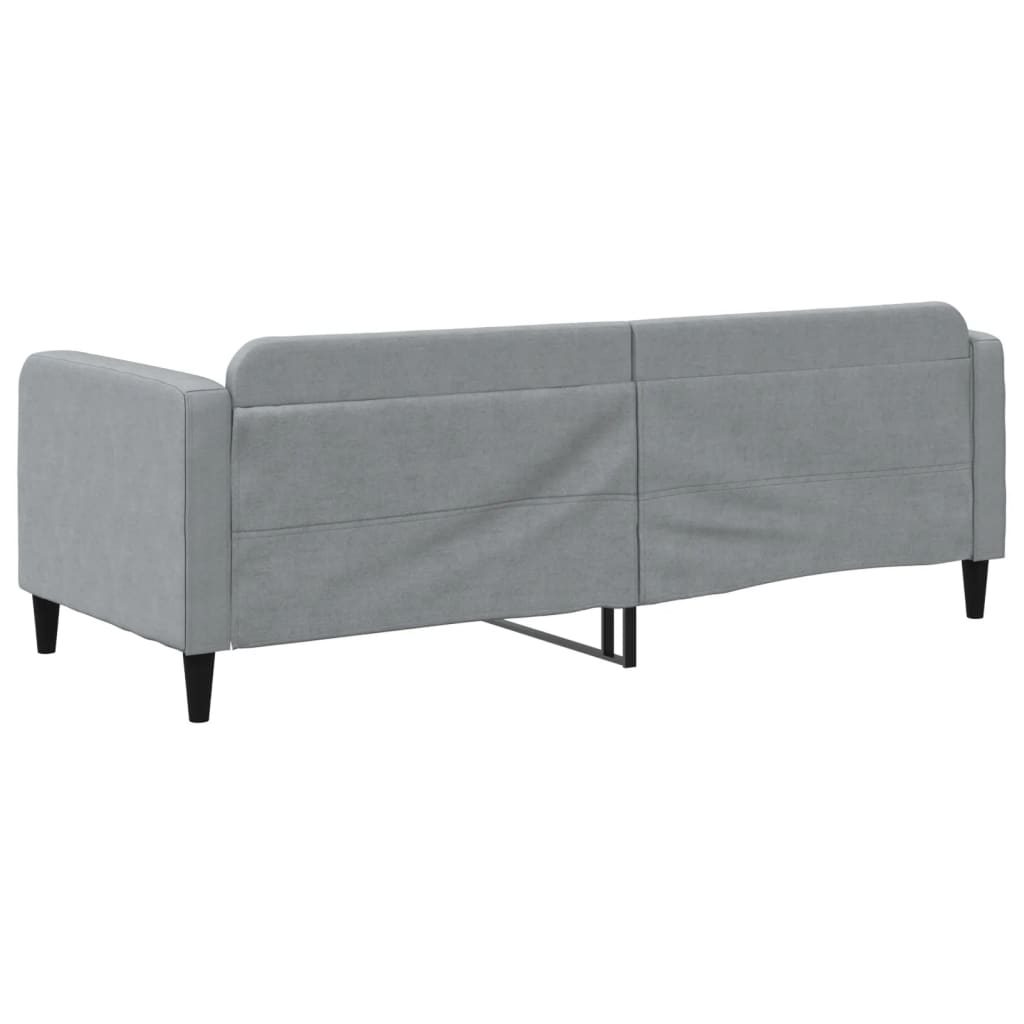 Lit de repos sans matelas gris clair 80x200 cm tissu - XIOS