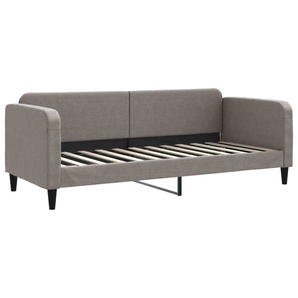 Lit de repos sans matelas taupe 80x200 cm tissu - XIOS