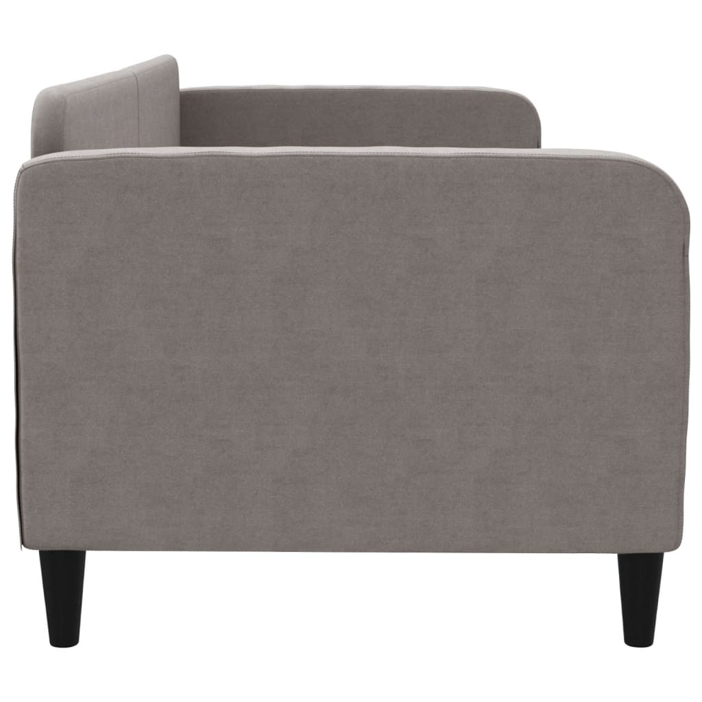Lit de repos sans matelas taupe 80x200 cm tissu - XIOS
