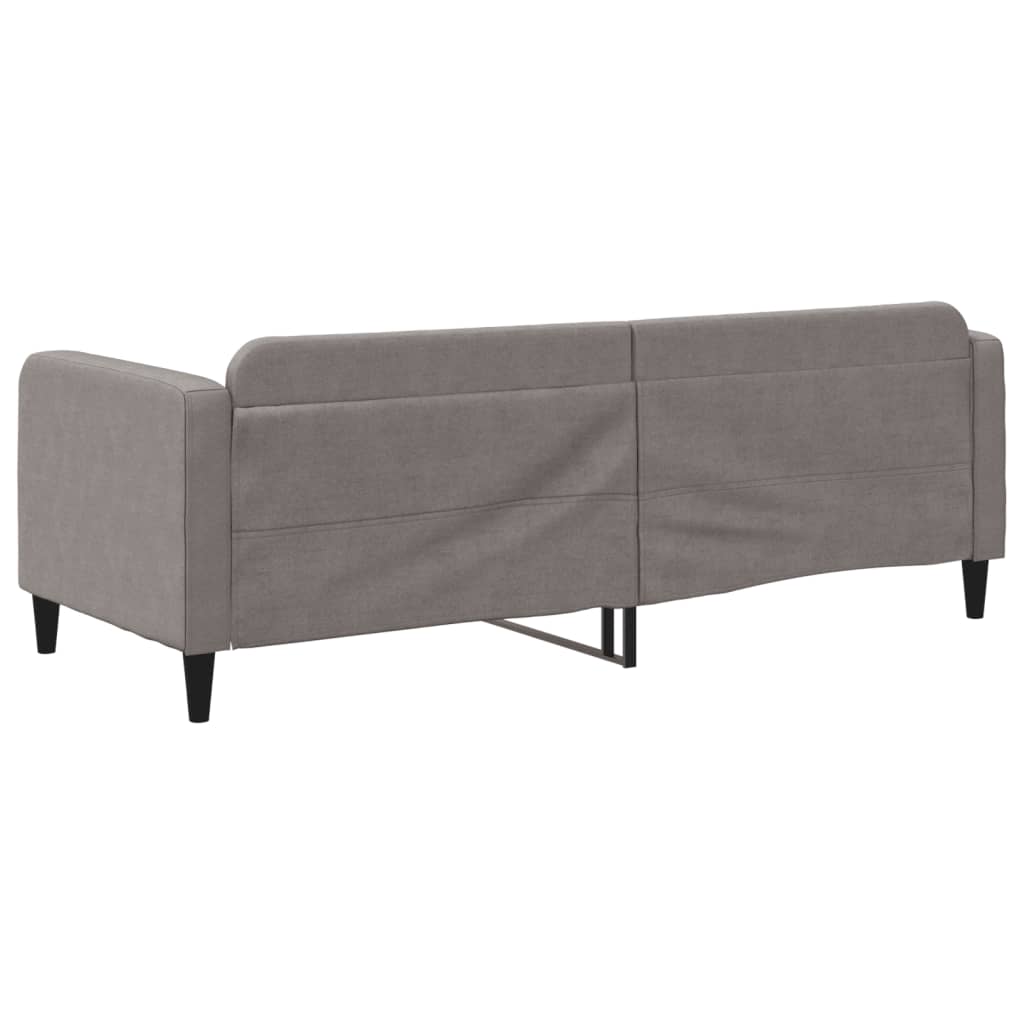 Lit de repos sans matelas taupe 80x200 cm tissu - XIOS