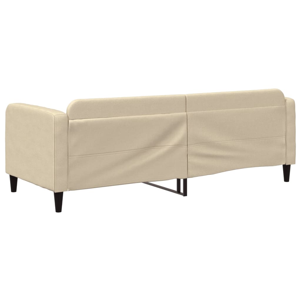 Lit de repos sans matelas crème 80x200 cm tissu - XIOS