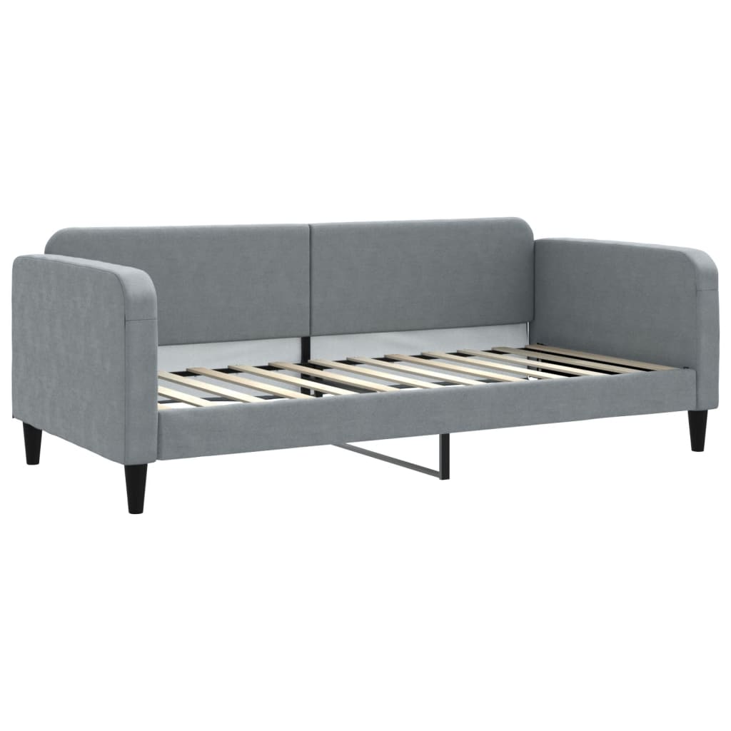 Lit de repos sans matelas gris clair 90x200 cm tissu - XIOS