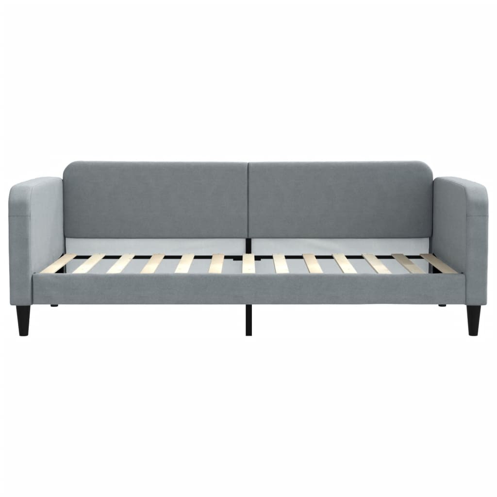 Lit de repos sans matelas gris clair 90x200 cm tissu - XIOS