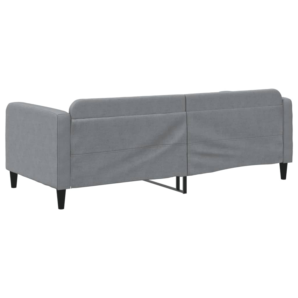 Lit de repos sans matelas gris clair 90x200 cm tissu - XIOS