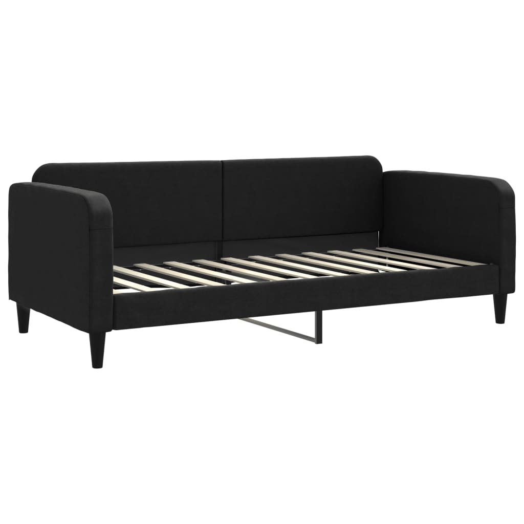 Lit de repos sans matelas noir 90x200 cm tissu - XIOS
