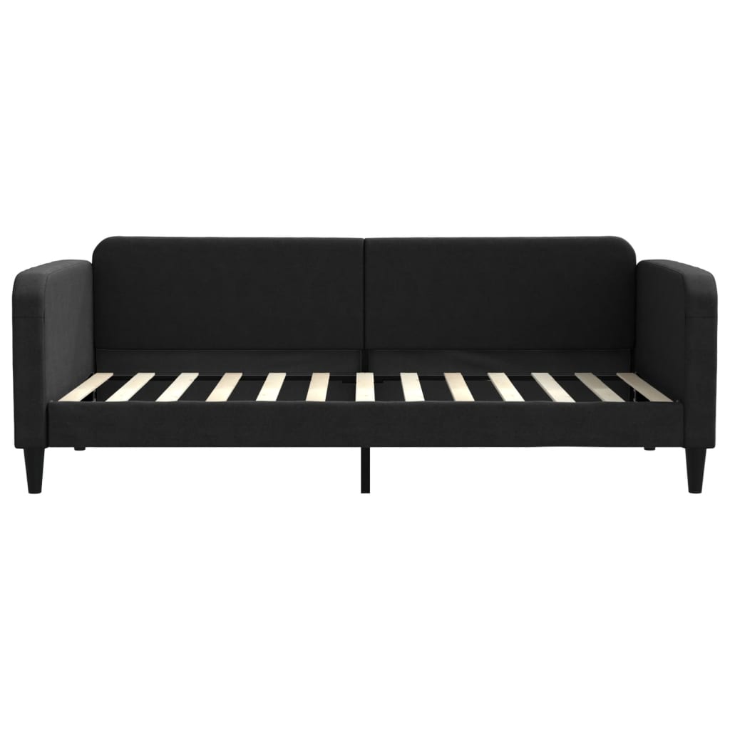 Lit de repos sans matelas noir 90x200 cm tissu - XIOS