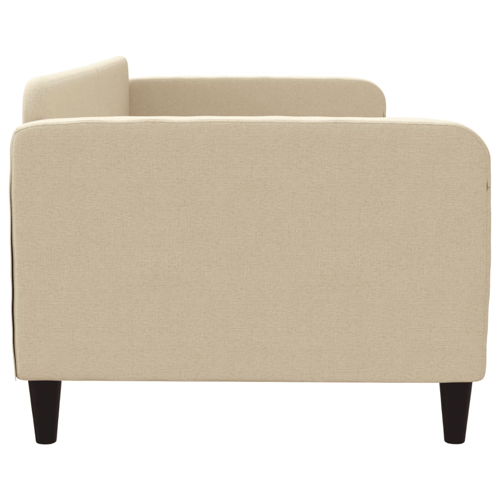 Lit de repos sans matelas crème 90x200 cm tissu - XIOS