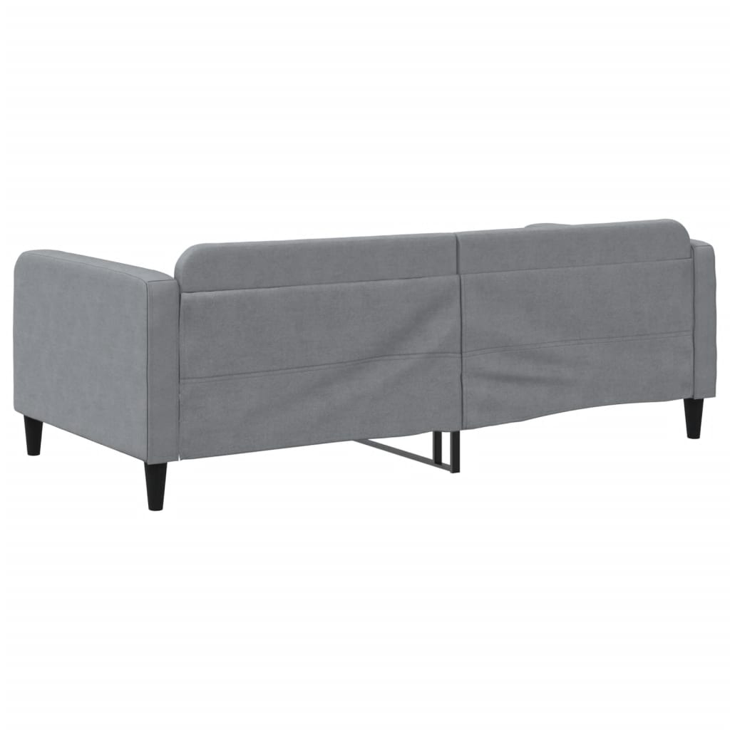 Lit de repos gris clair 100x200 cm tissu - XIOS