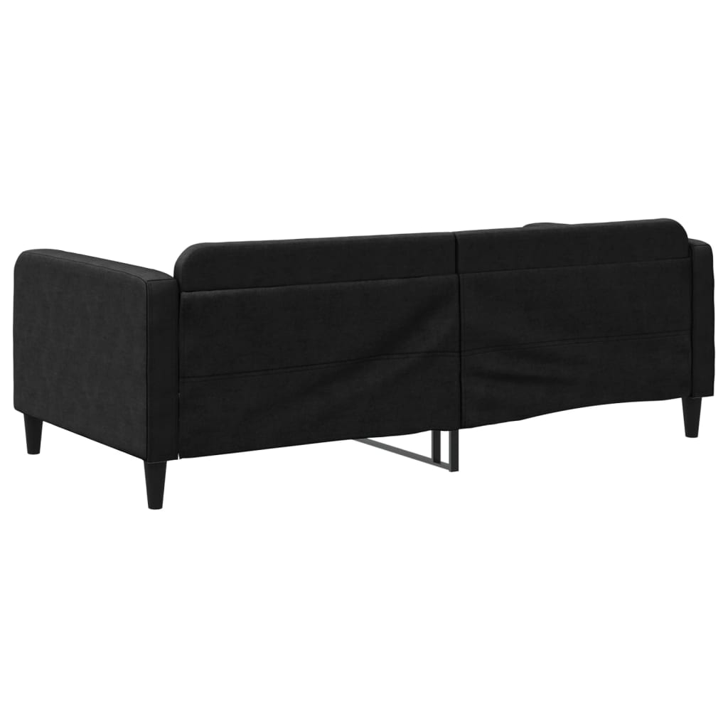 Lit de repos sans matelas noir 100x200 cm tissu - XIOS