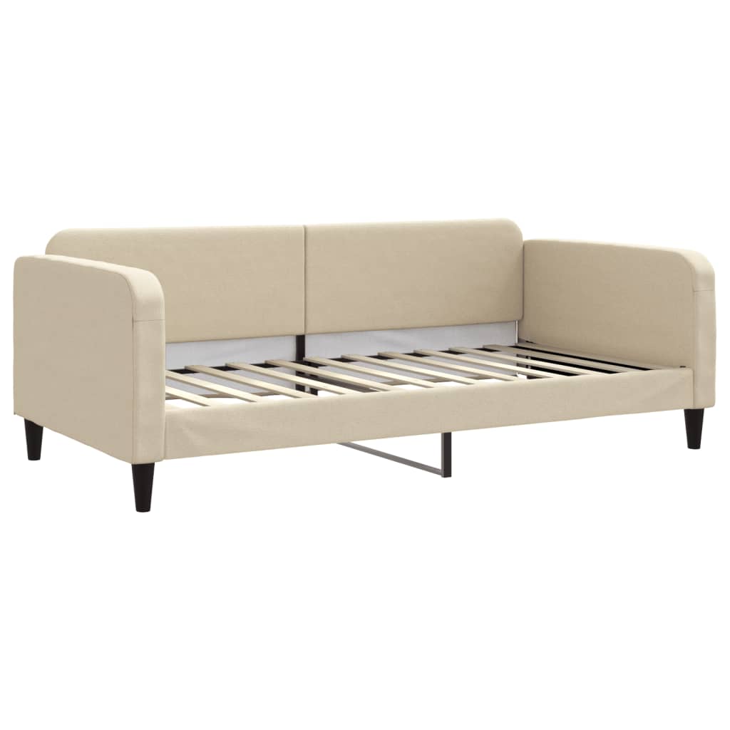 Lit de repos crème 100x200 cm tissu - XIOS