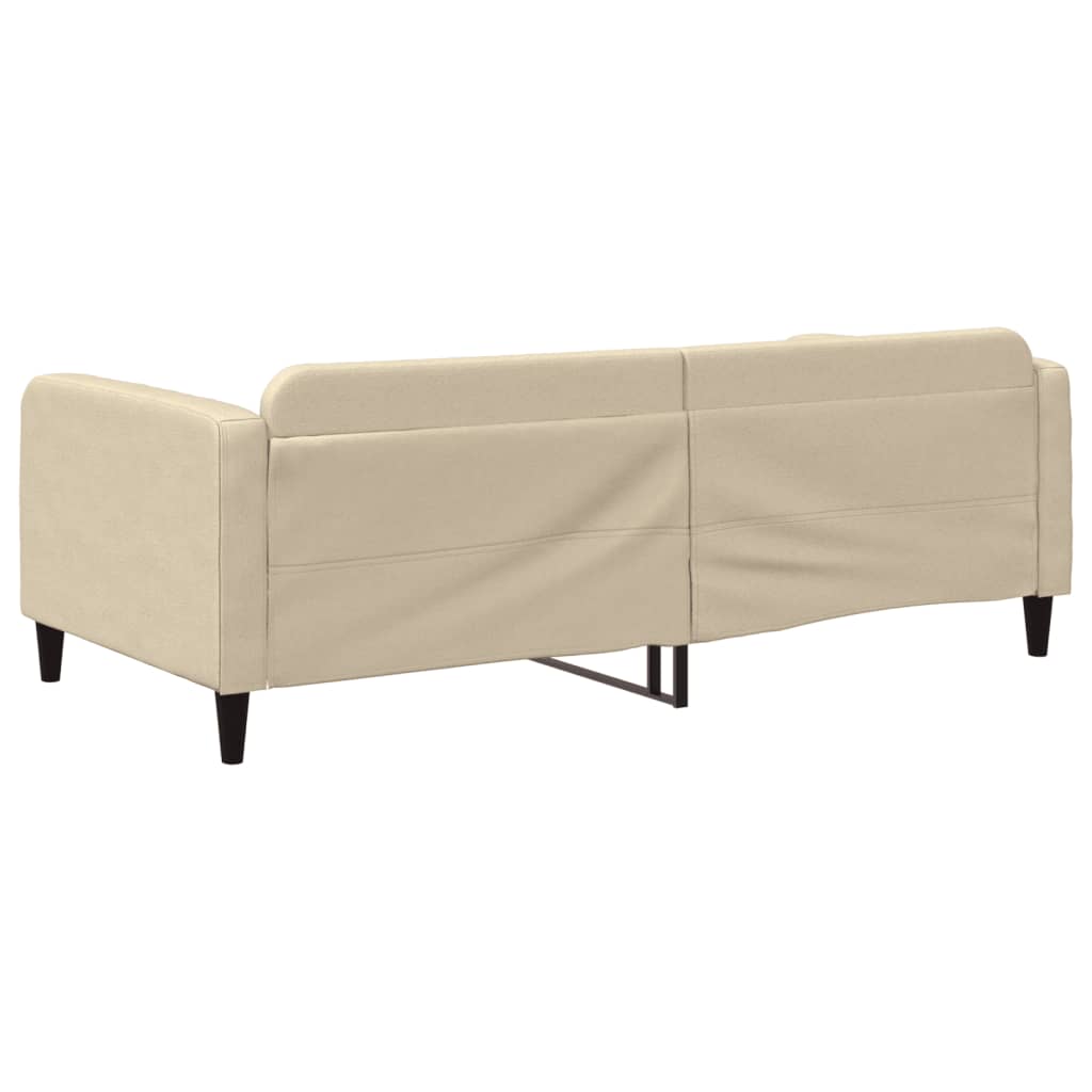 Lit de repos crème 100x200 cm tissu - XIOS