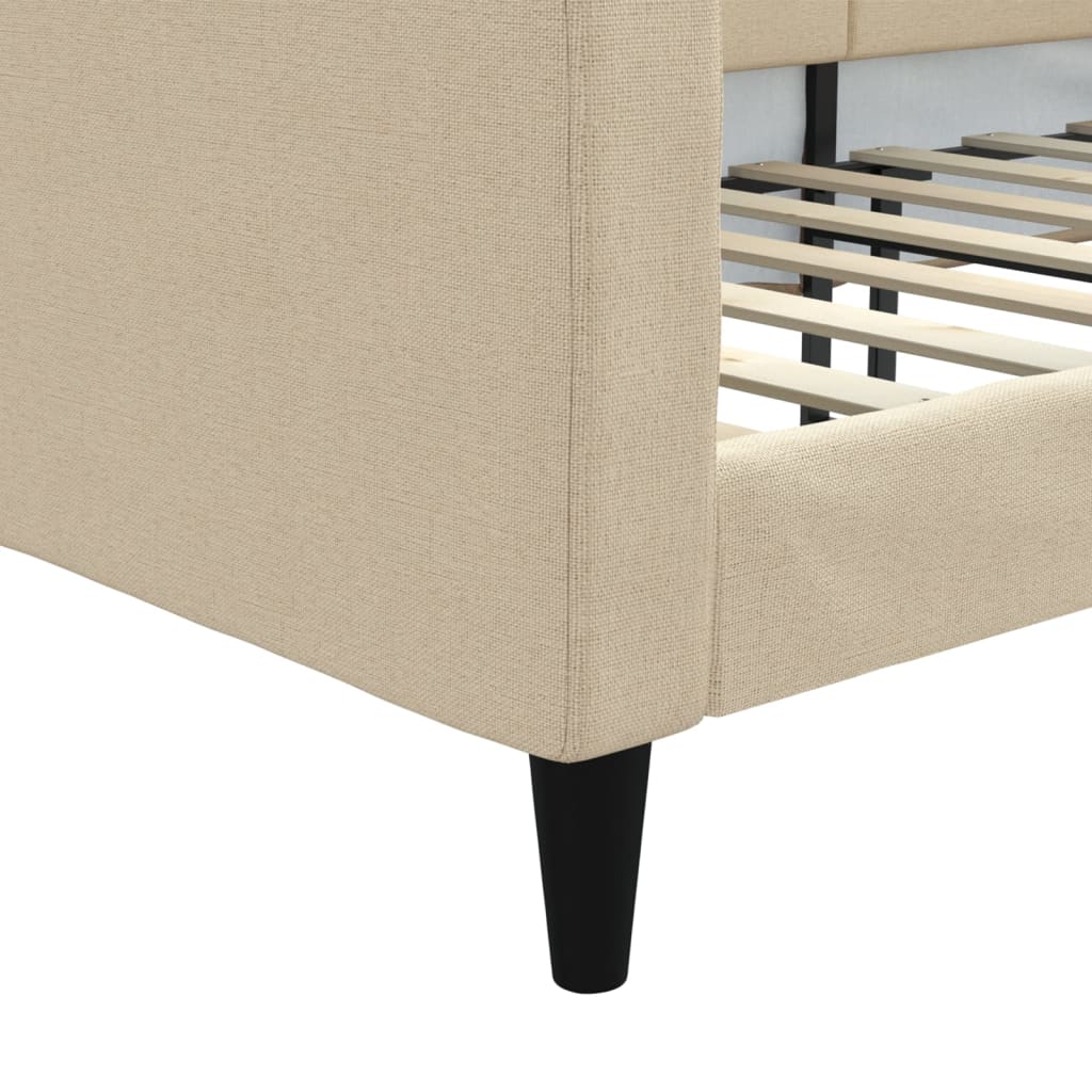 Lit de repos crème 100x200 cm tissu - XIOS