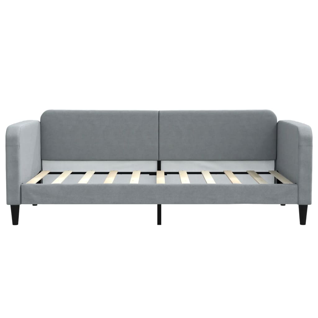 Lit de repos sans matelas gris clair 90x190 cm tissu - XIOS