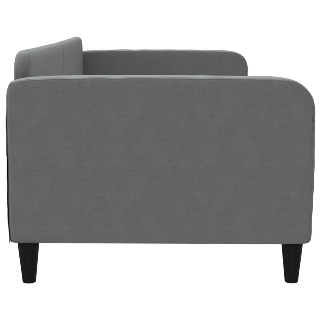 Lit de repos sans matelas gris foncé 90x190 cm tissu - XIOS