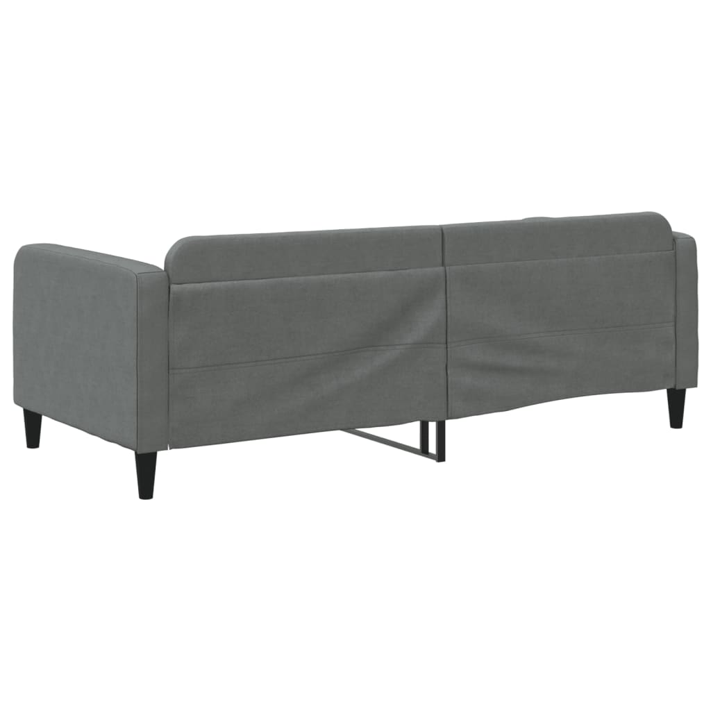 Lit de repos sans matelas gris foncé 90x190 cm tissu - XIOS