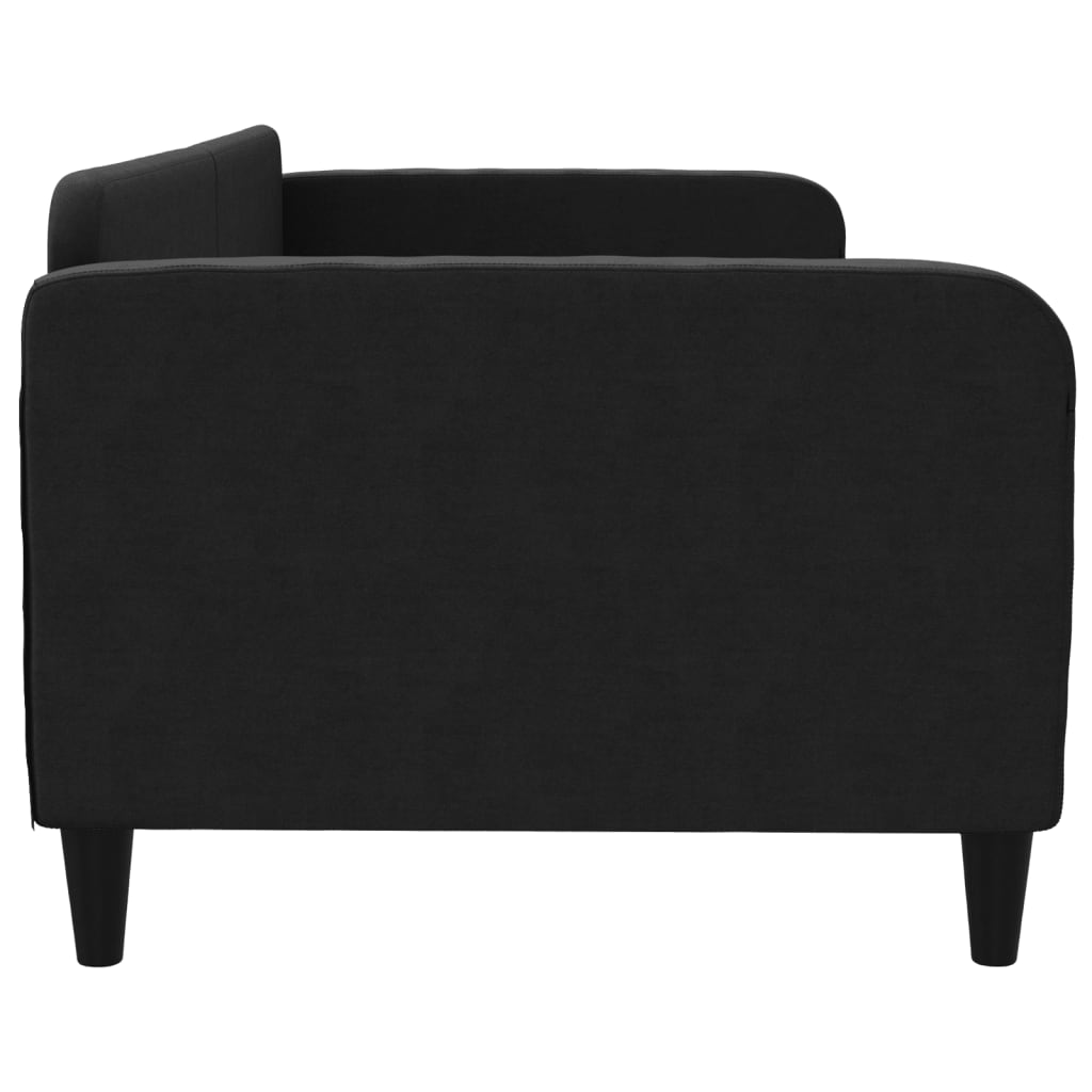Lit de repos sans matelas noir 90x190 cm tissu - XIOS