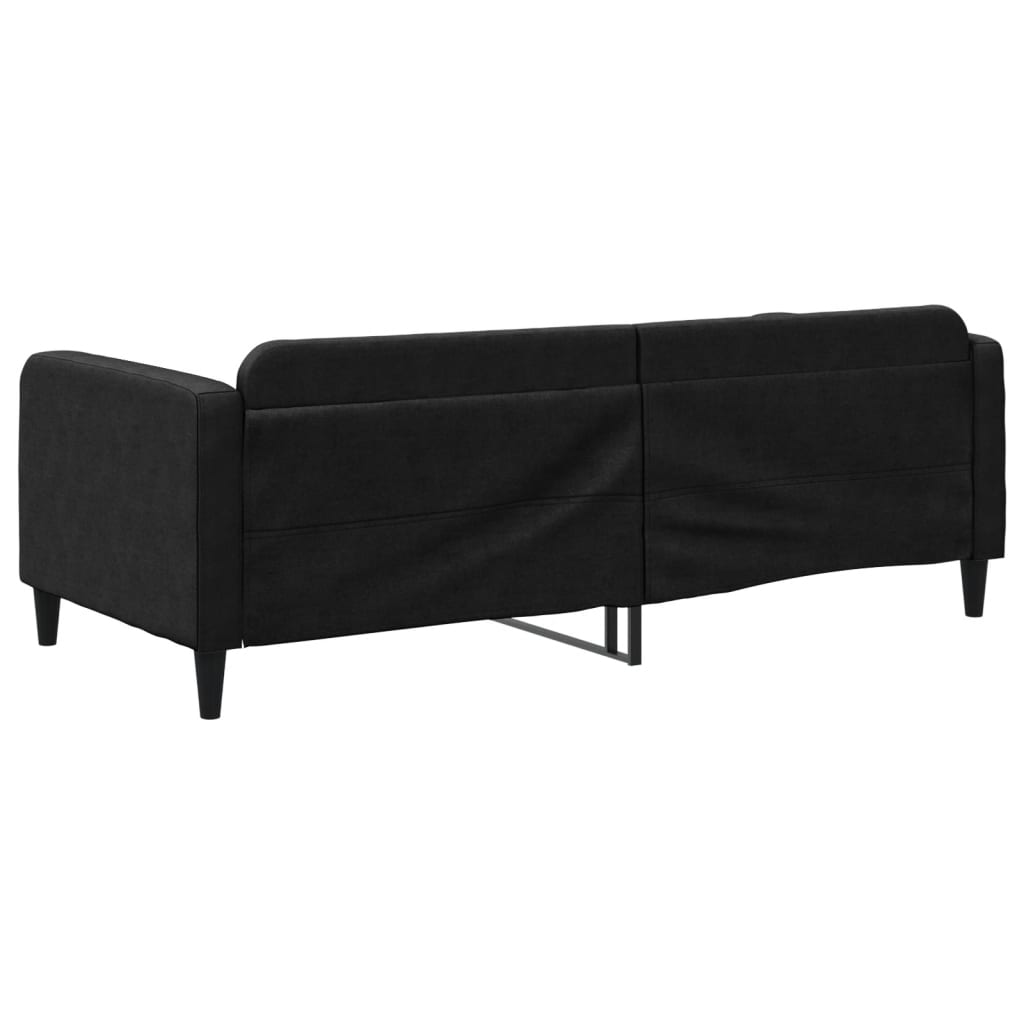 Lit de repos sans matelas noir 90x190 cm tissu - XIOS