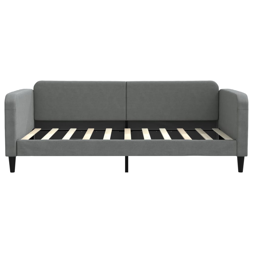 Lit de jour gris foncé 100x190 cm tissu - XIOS