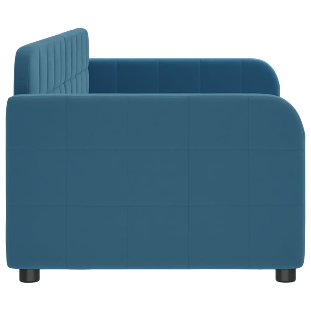 Lit de repos sans matelas bleu 80x200 cm velours - XIOS