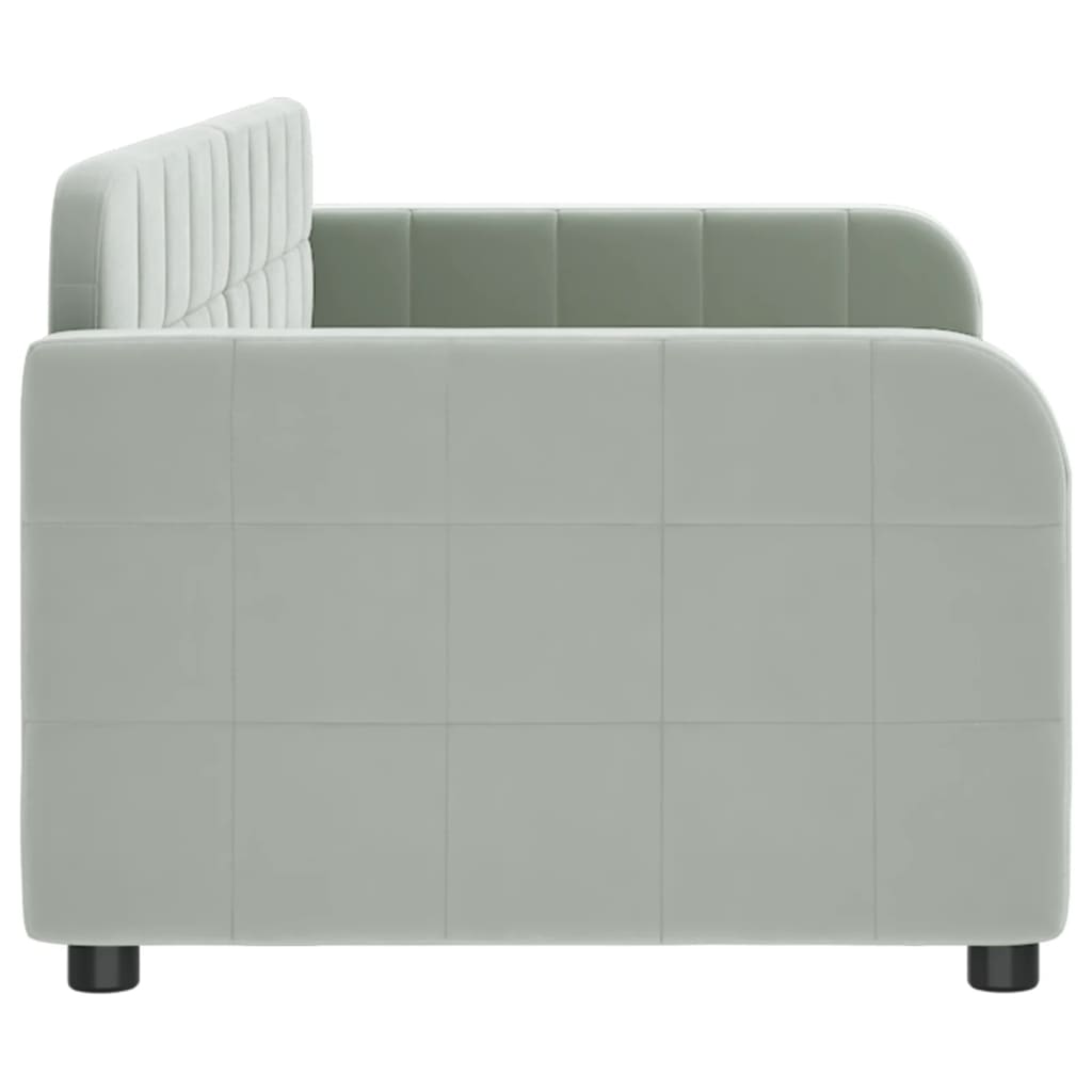 Lit de repos sans matelas gris clair 80x200 cm velours - XIOS