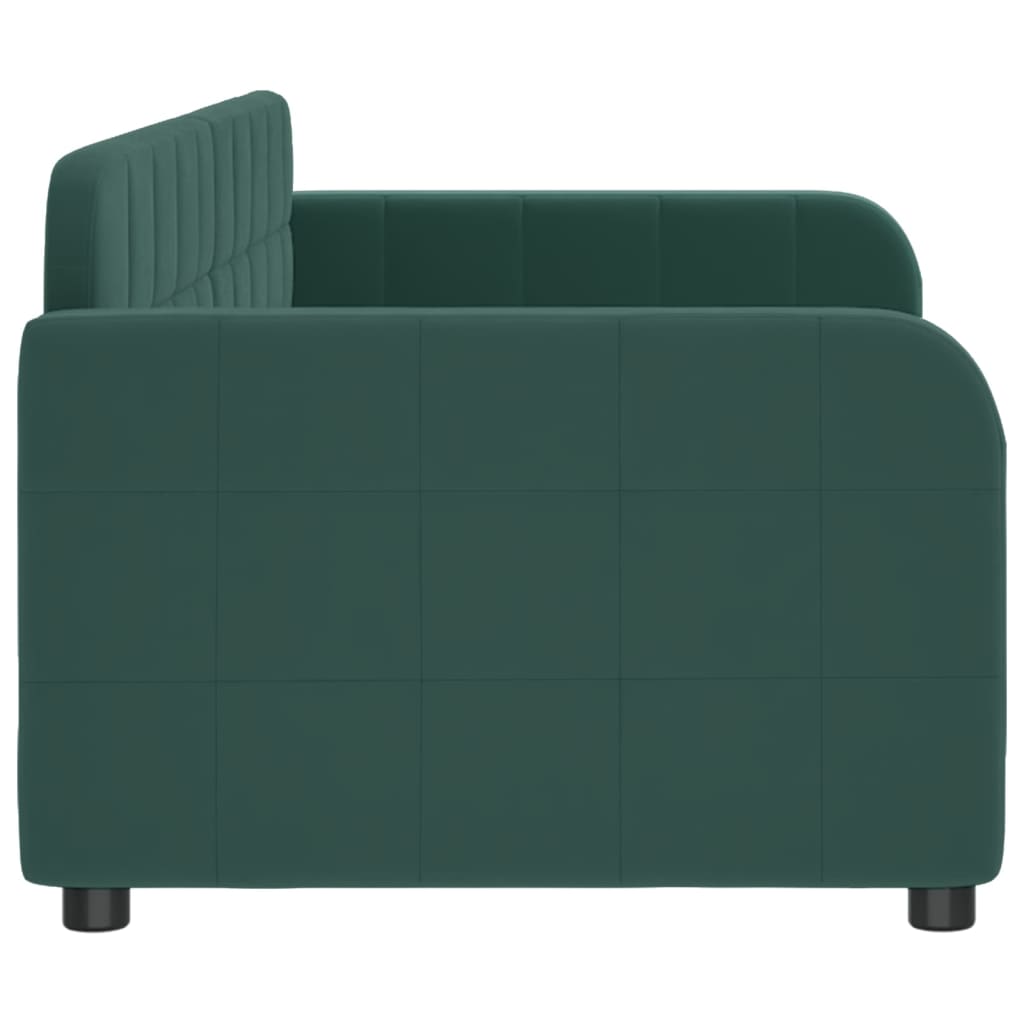 Lit de repos sans matelas vert foncé 80x200 cm velours - XIOS