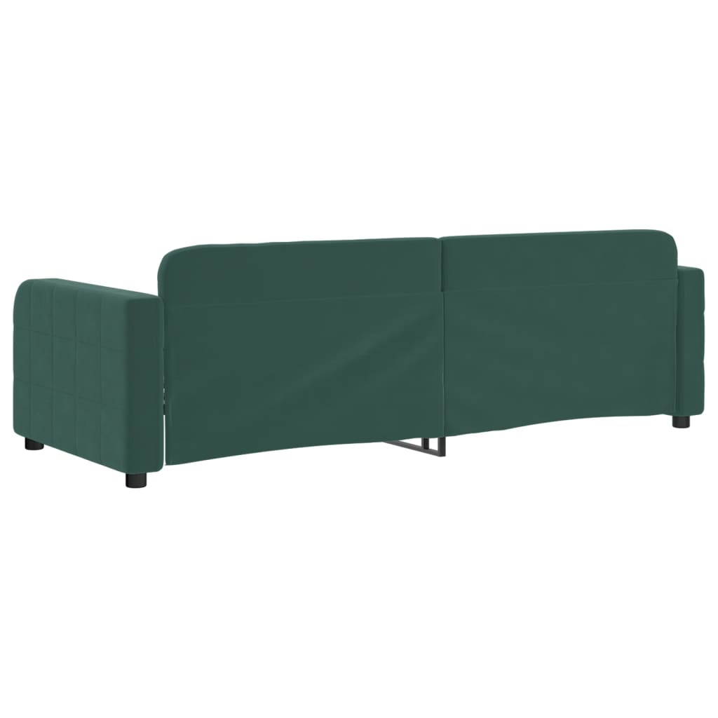 Lit de repos sans matelas vert foncé 80x200 cm velours - XIOS