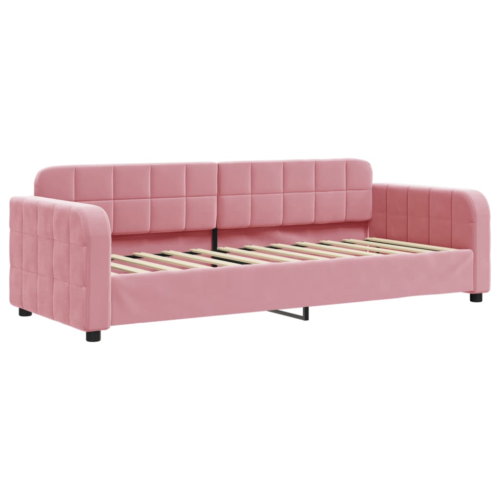 Lit de repos sans matelas rose 80x200 cm velours - XIOS