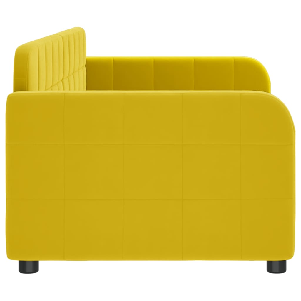 Lit de repos sans matelas jaune 80x200 cm velours - XIOS