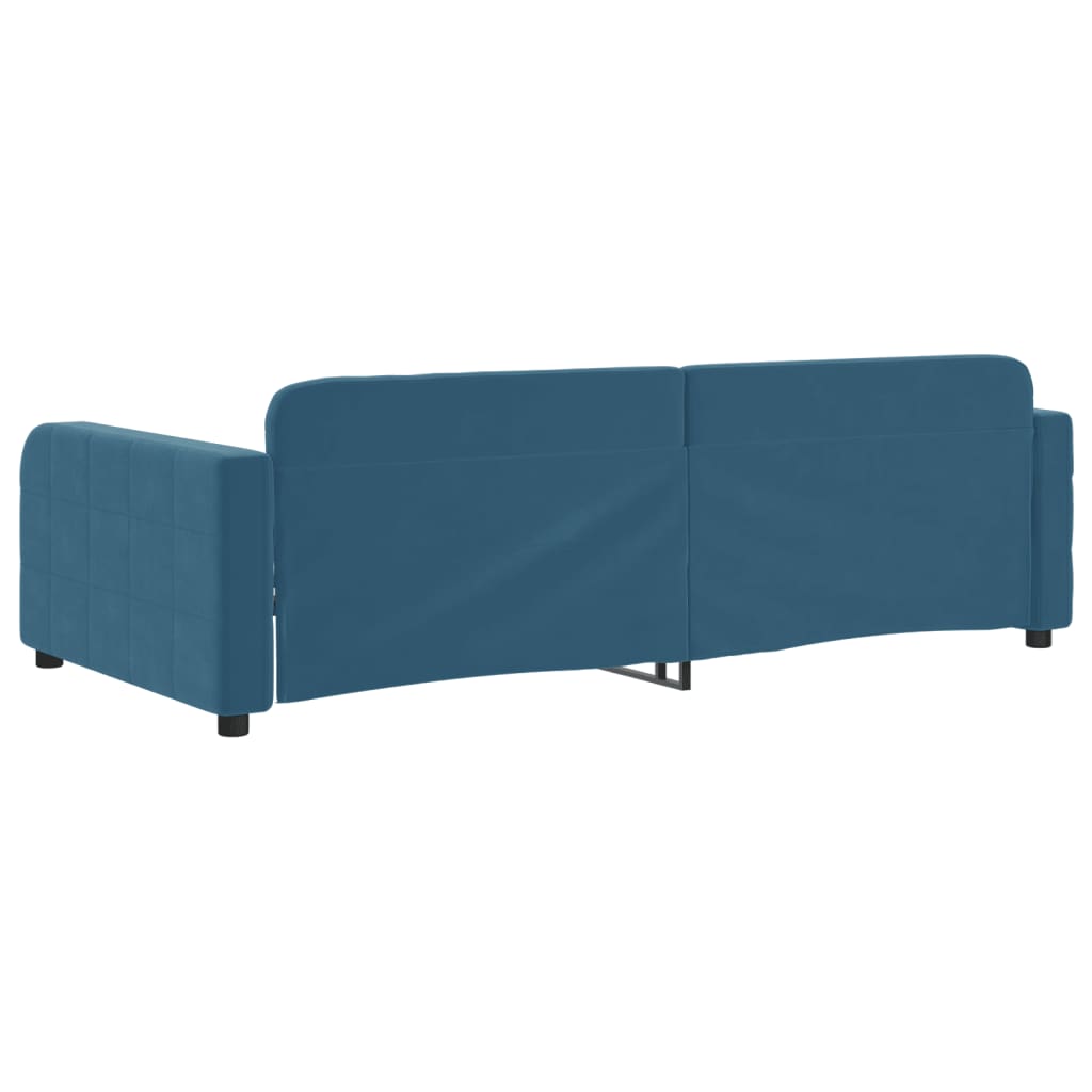 Lit de repos sans matelas bleu 90x200 cm velours - XIOS