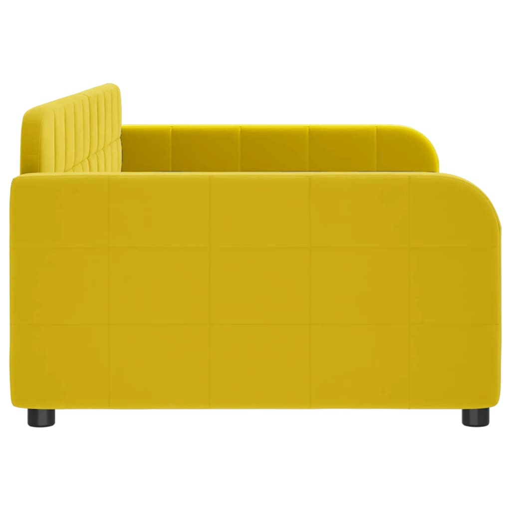 Lit de repos sans matelas jaune 90x200 cm velours - XIOS