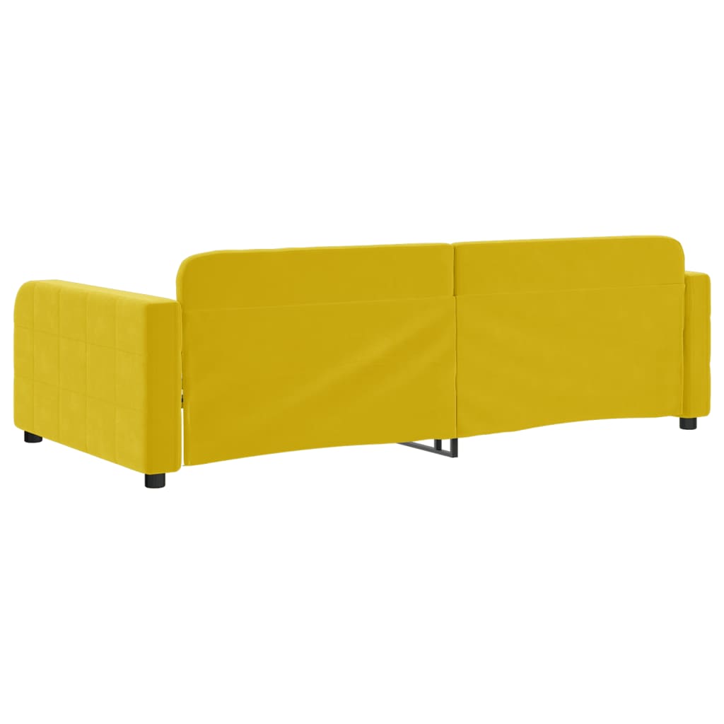 Lit de repos sans matelas jaune 90x200 cm velours - XIOS