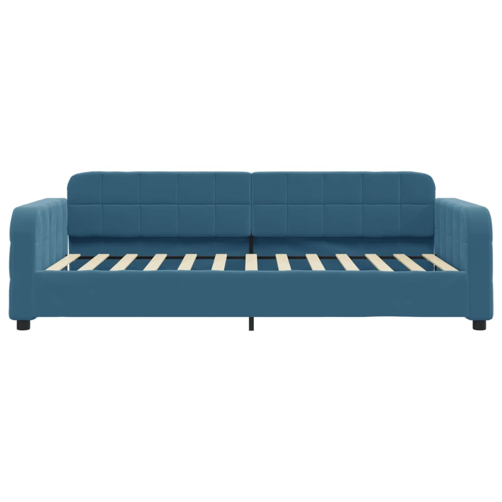 Lit de repos sans matelas bleu 100x200 cm velours - XIOS