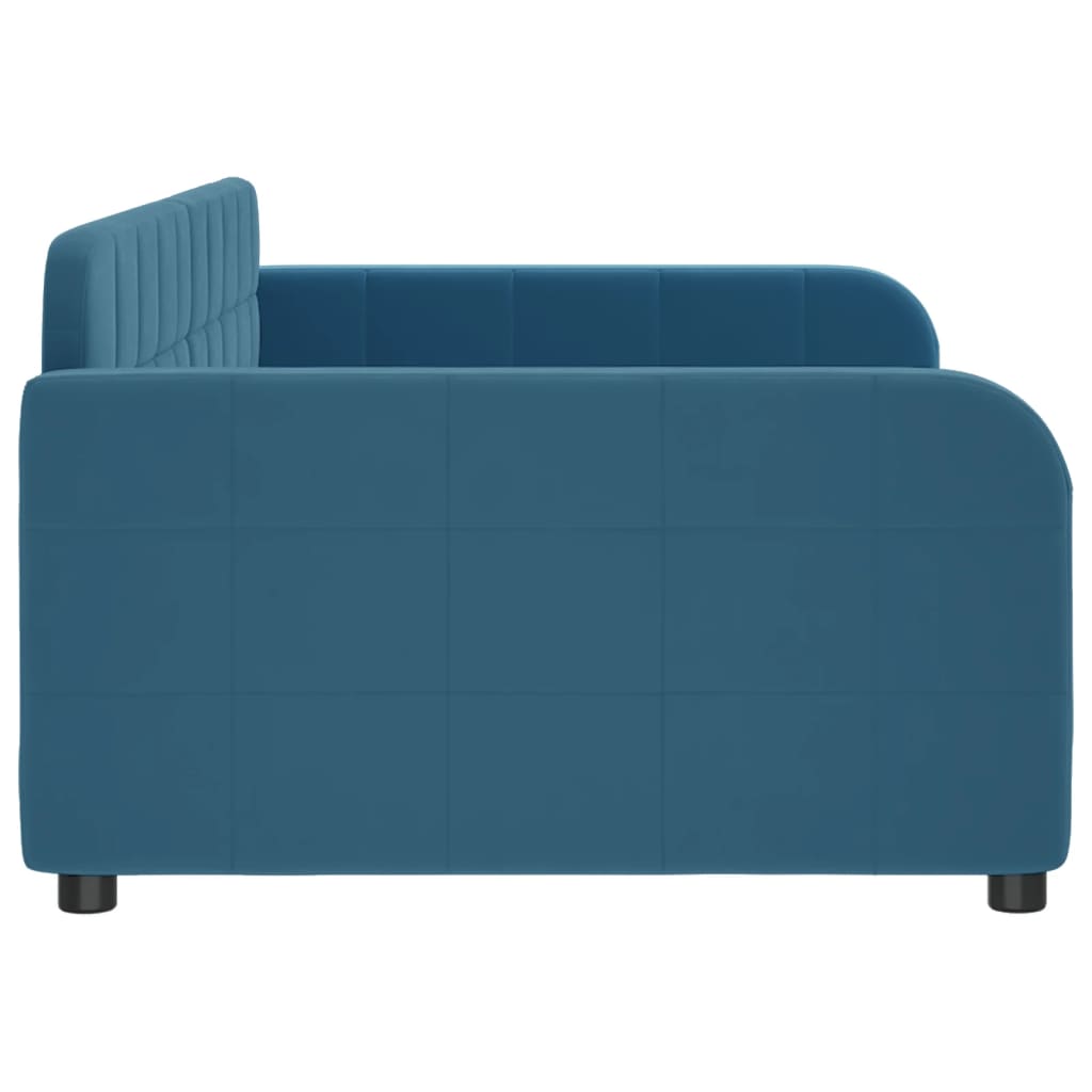 Lit de repos sans matelas bleu 100x200 cm velours - XIOS