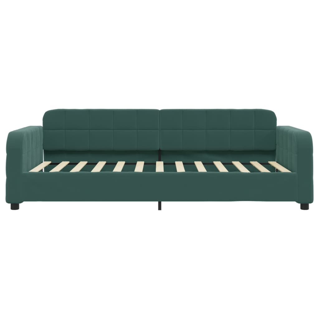Lit de repos sans matelas vert foncé 100x200 cm velours - XIOS