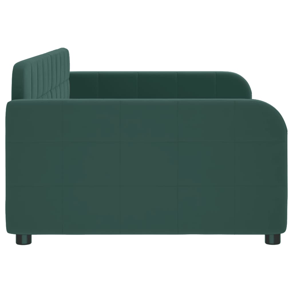 Lit de repos sans matelas vert foncé 100x200 cm velours - XIOS