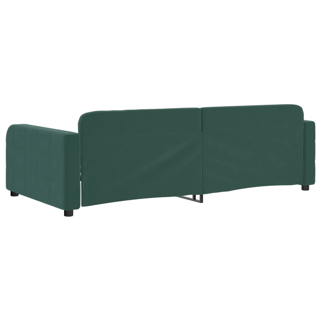Lit de repos sans matelas vert foncé 100x200 cm velours - XIOS
