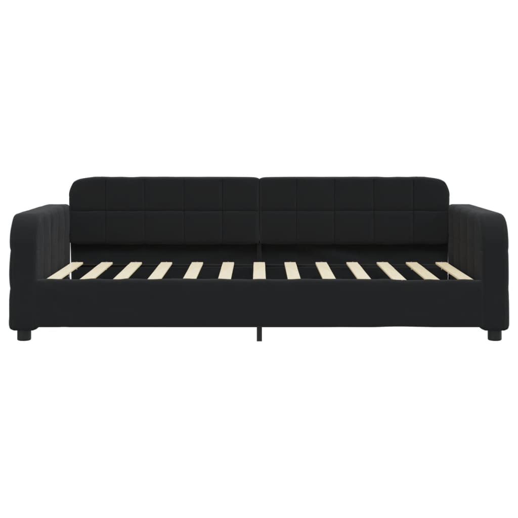 Lit de repos sans matelas noir 100x200 cm velours - XIOS